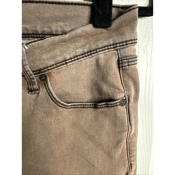 Free People Women’s Jeans Size 26 Brown Skinny Stretch Denim Pants Mid Rise - Picture 4 of 7